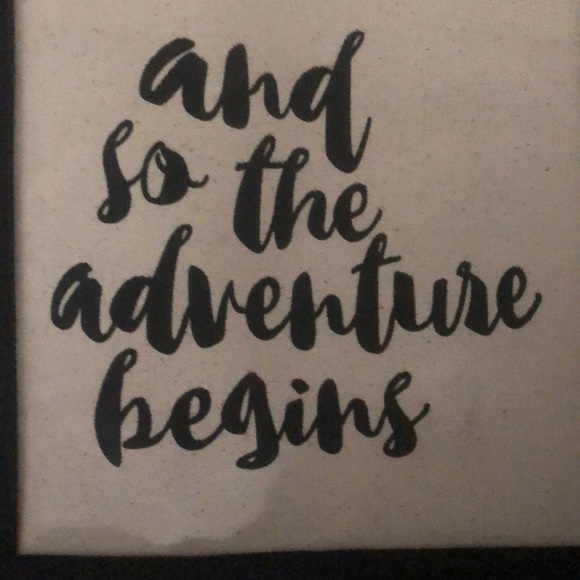 Canvas tote and so the adventure begins. 19”x12” - Picture 2 of 2